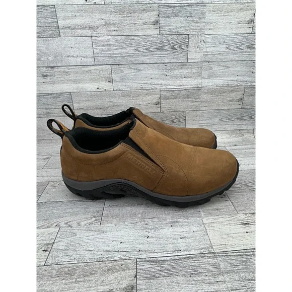 Merrell Jungle Moc Mens 9.5 Brown Suede Slip On Hiking Walking Shoes J60831 - Picture 11 of 14